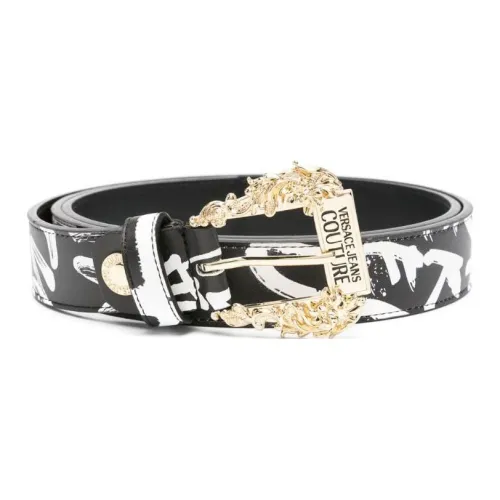 VERSACE JEANS COUTURE Graffiti-print Leather Belt