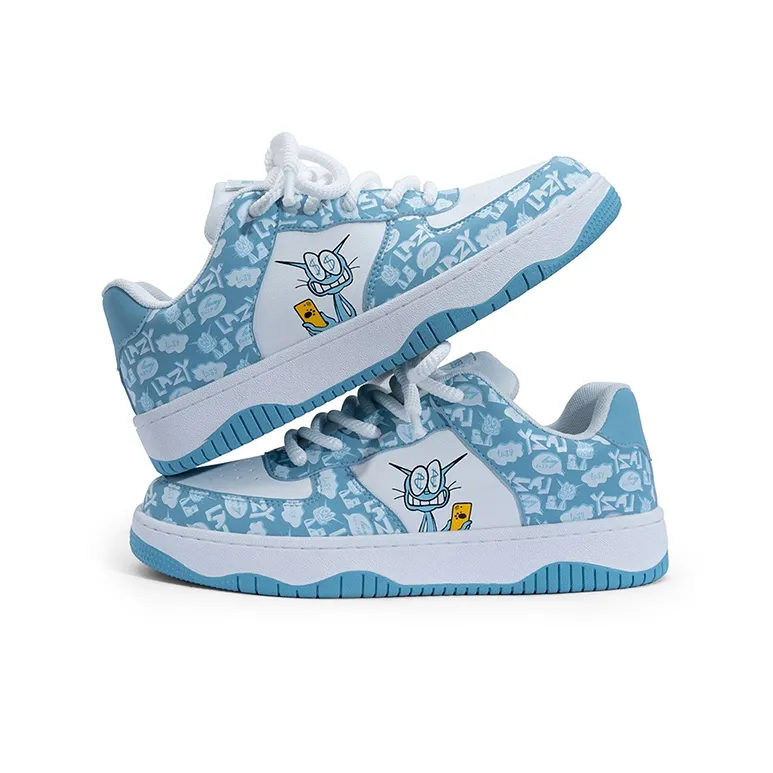 LAZY BONS Anti Slip Wear Resistant Low Top Skateboard Shoes Unisex-9
