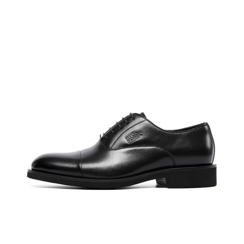 STEVE MADDEN Dress Shoes Men Low Top Black/Dark Coffee-0