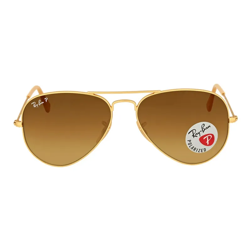 RayBan Metal Aviator Sunglasses Unisex Gold-1