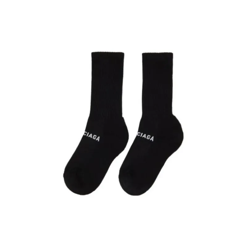 Balenciaga Mid-Calf Socks Women's 1 Pack Black-0
