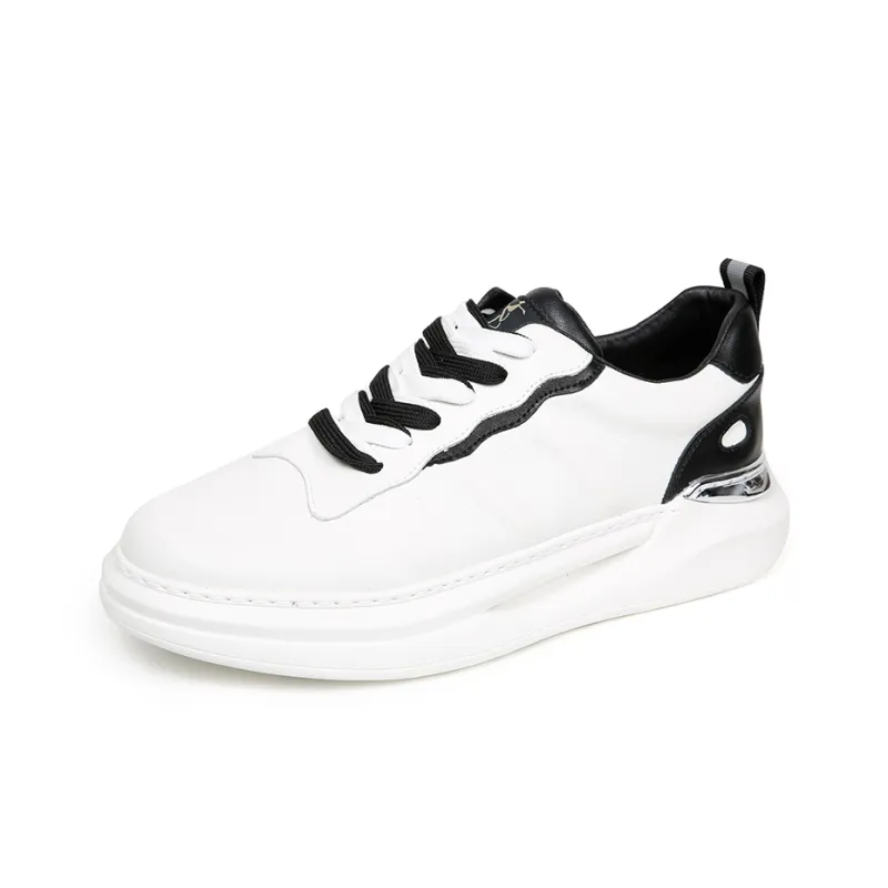 Wit TRIES Low Top Skateboard Shoes Men's White Black-1