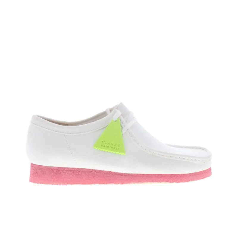 Clarks Wallabee Casual Shoes Men's White-1