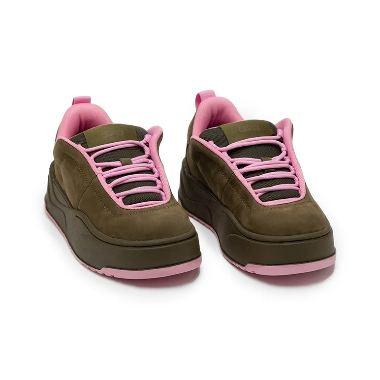 M26D Anti Slip Wear Resistant Low Top Skateboard Shoes Unisex Pink Charm-4