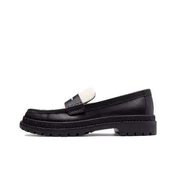 COACH Logo-embossed Trim Leather Loafers
