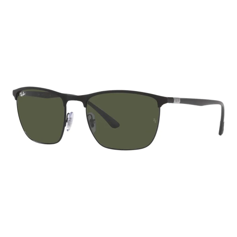 RayBan Metal Square Sunglasses Unisex Black-0