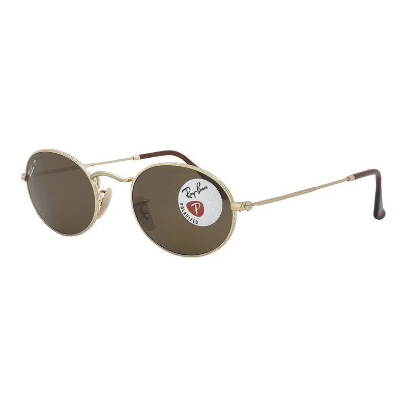 RayBan Oval Sunglasses Unisex Gold-0