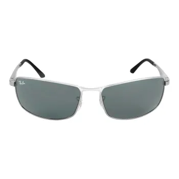 RayBan Metal Rectangular Sunglasses Men's Silver