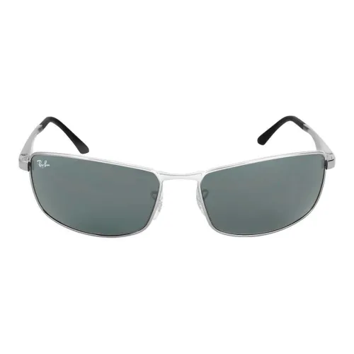 RayBan Metal Rectangular Sunglasses Men's Silver