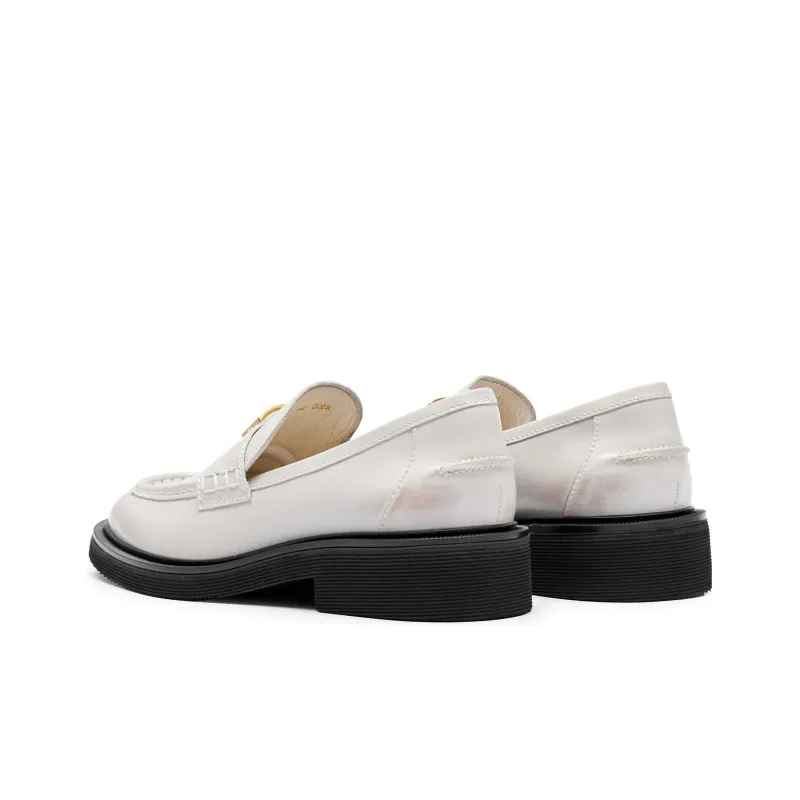 Staccato Small Gold Brick Jazz Loafers 3.5cm Women's-6
