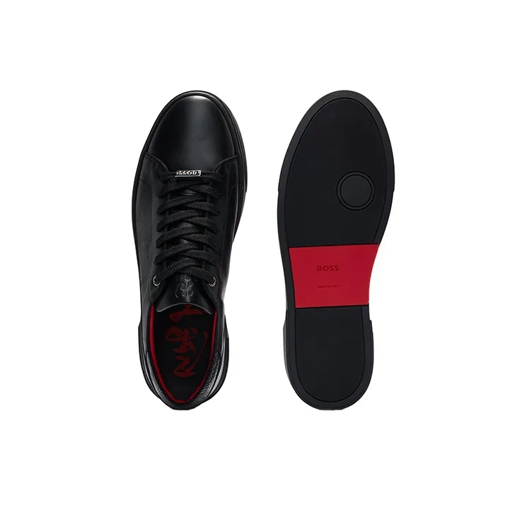 HUGO BOSS Low-Top Skateboard Shoes Men's Black-4