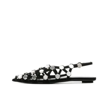 The Attico Grid Rhinestone embellished Ballerina Shoes Women's