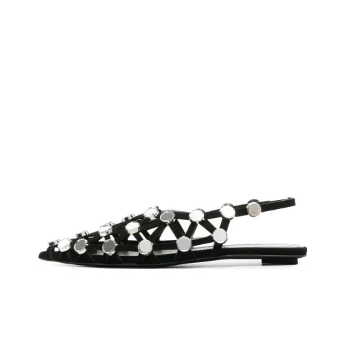The Attico Grid Rhinestone embellished Ballerina Shoes Women's