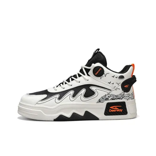 DEERWAY Anti Slip And Wear Resistant Balance Mid Top Skateboard Shoes Men's