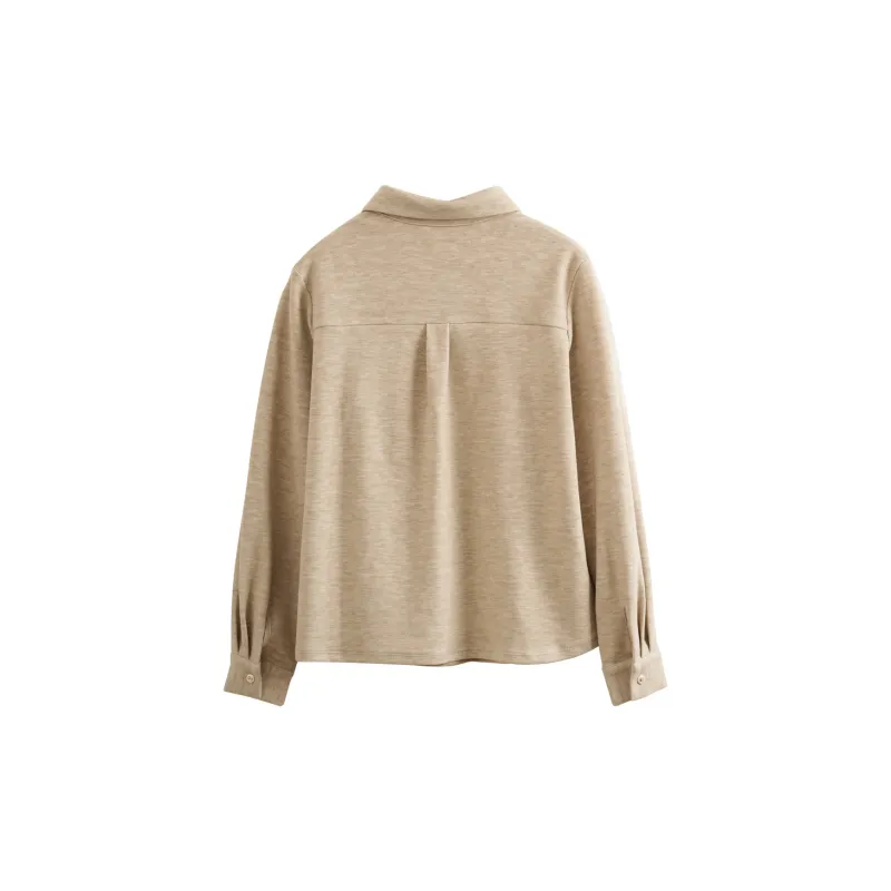 Olrain Shirt Women's Milk Coffee-1