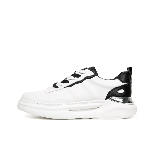 Wit TRIES Low-Top Skateboard Shoes Men's White Black