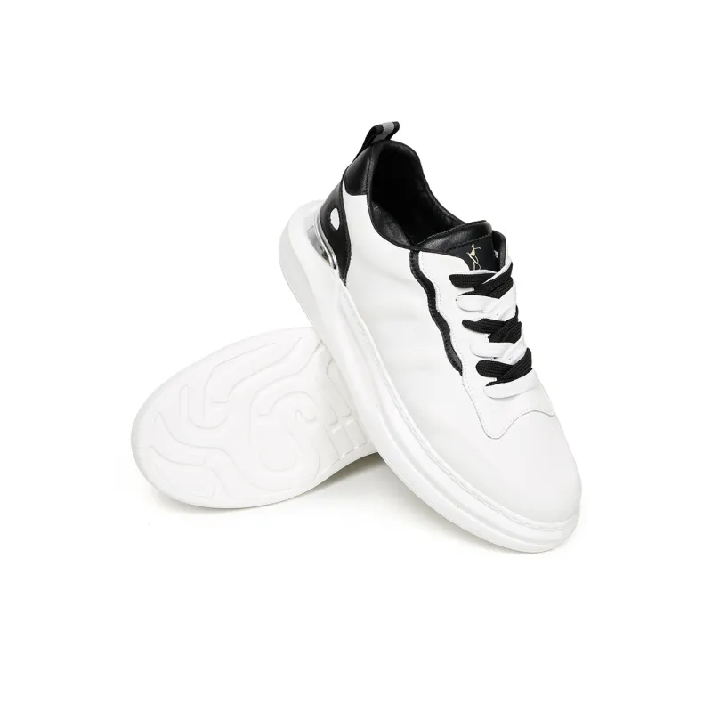 Wit TRIES Low Top Skateboard Shoes Men's White Black-3