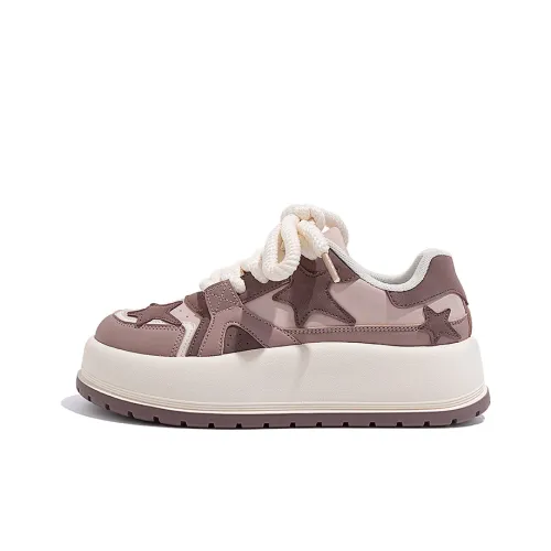 HUANQIU Stars Shoes Anti Slip Wear Resistant Low Top Skateboard Shoes Women's