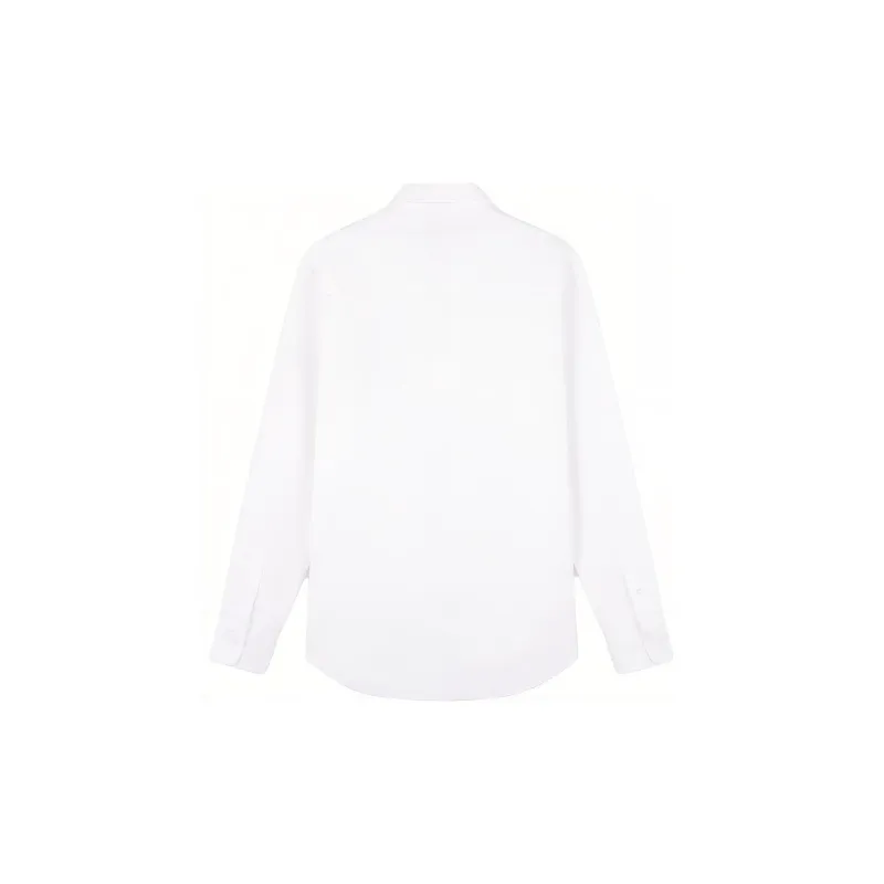 Maison Kitsune Fox Patch Curved Hem Shirt-1