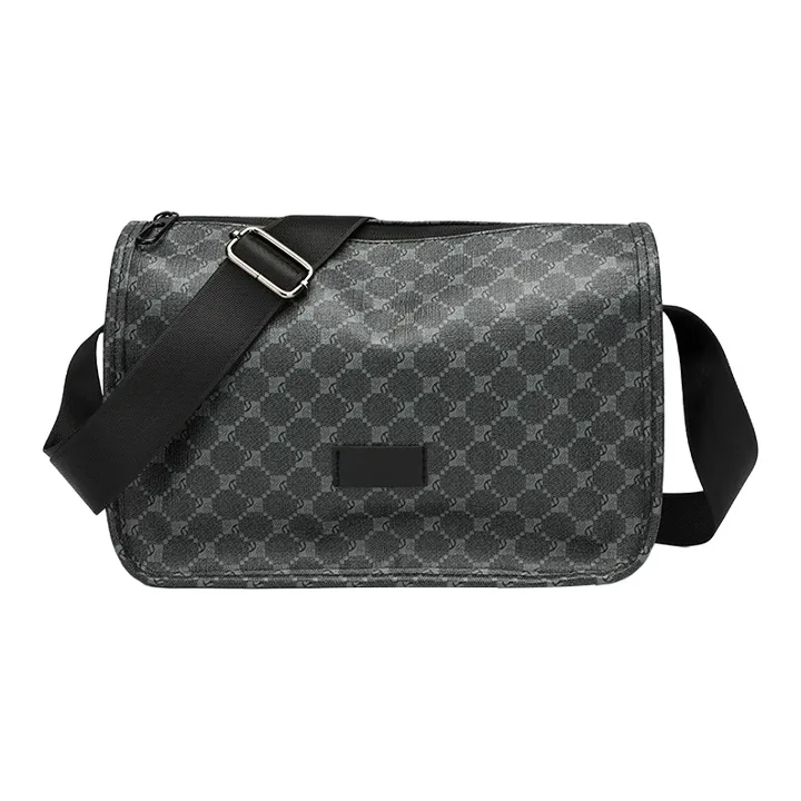 ALNI BITTON PU Crossbody Bag Regular Men's Black 1/Black 2/Black Check/Pattern Black-20