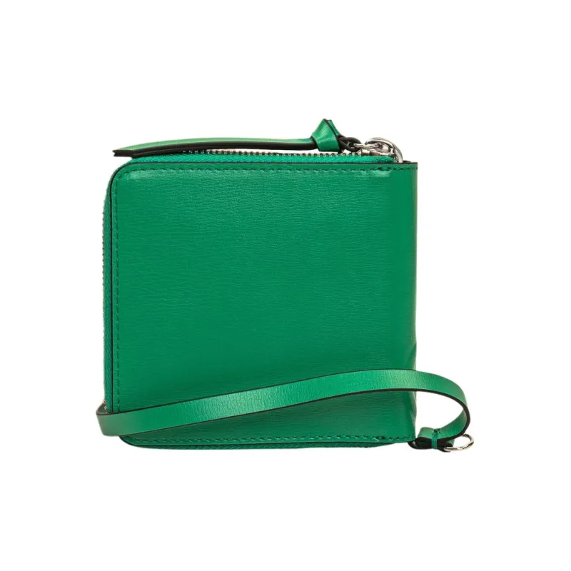 GANNI Recycled Leather Wallet Women's Green-1
