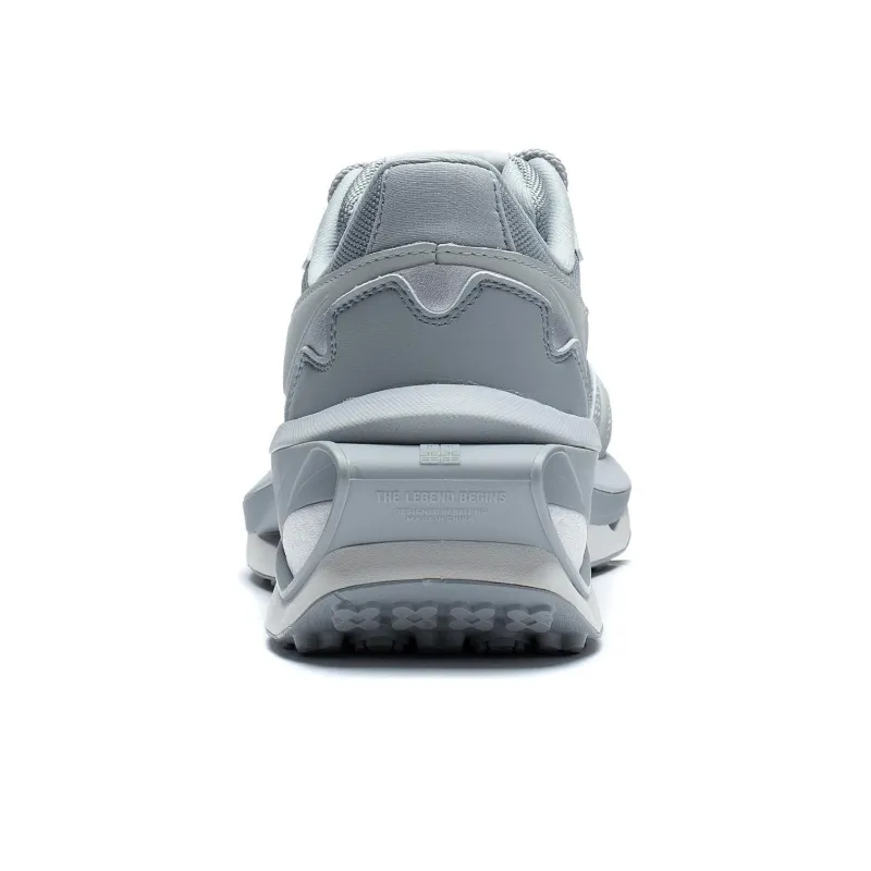LiNing Anti Slip Wear Resistant Low Top Casual Shoes Men's Silver-5