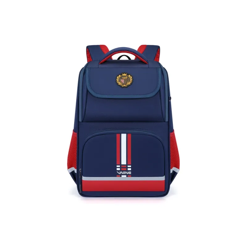 V.NINE Fabric Backpack Backpack Large Size Unisex Cambridge Blue & Red/Pink-1