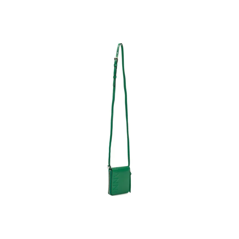 GANNI Recycled Leather Wallet Women's Green-3