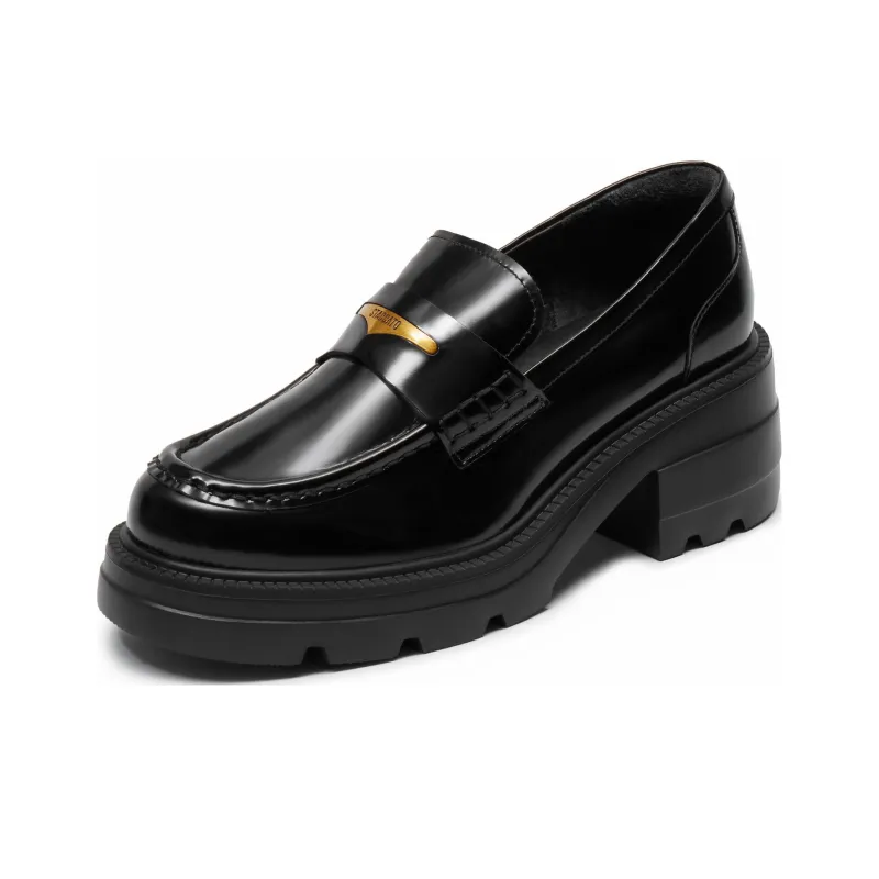 Staccato Little Seagull Jazz Shiny Loafers 6cm Women's-1