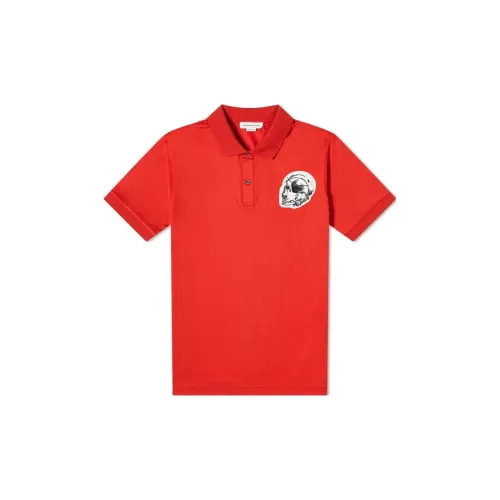 Alexander McQueen Polo Shirts Men Red