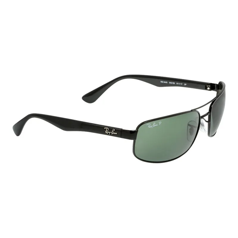 RayBan Metal Irregular Shape Sunglasses Men's Black-0