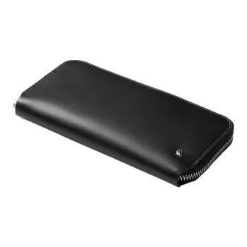 BELLROY Cow Leather Clutch Wallet Large Size Unisex Ink Black