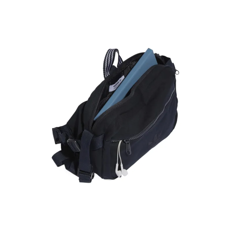 Adidas Originals Cotton One Shoulder Crossbody Fanny Pack Regular Unisex Navy Blue-3