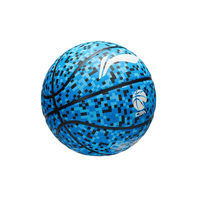 LiNing CBA Collection Rubber Basketball Blue Size 5 Training Match-3