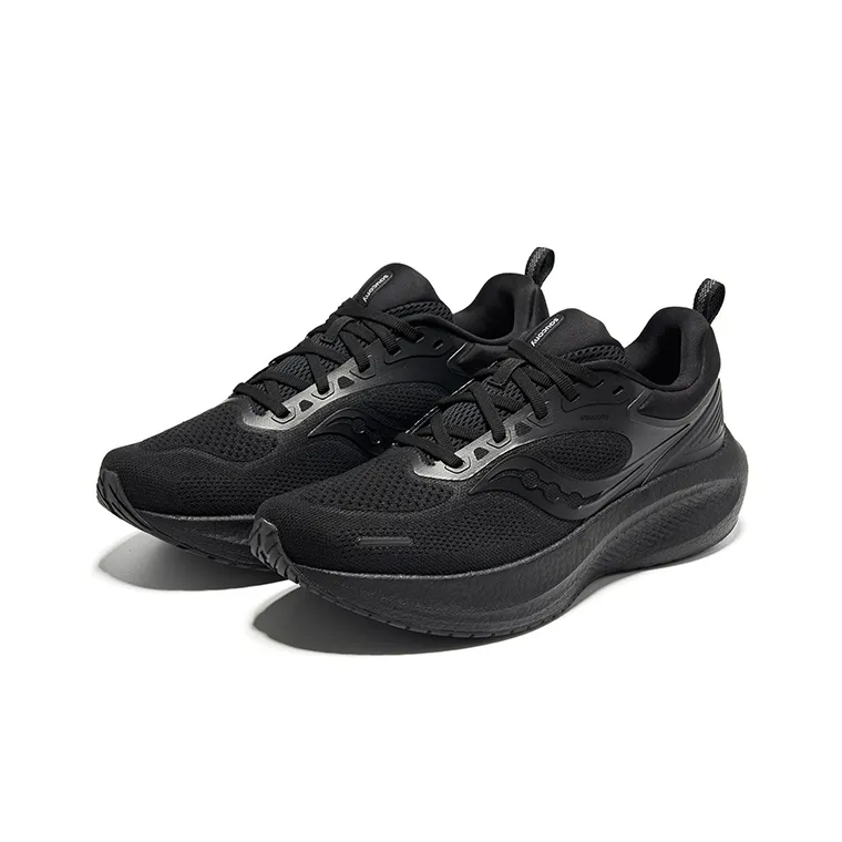 Saucony Surge 3 Cushioning Support Low Top Running Shoes Unisex Black-2