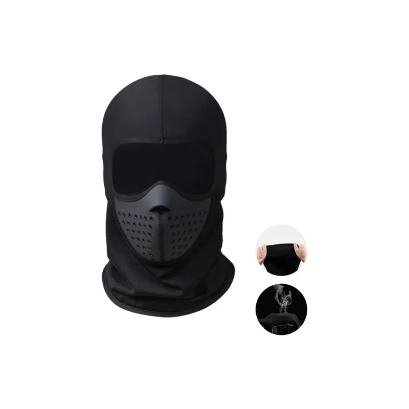 UMA Riding Equipment Pullover Face Masks Unisex Stretch Velvet+Plastic PVC-3