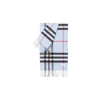 Burberry Checked Fringed Edge Scarf