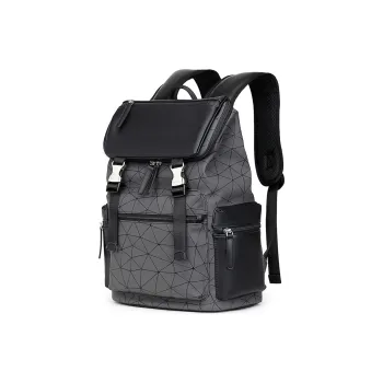 Slazenger PU Soft Leather Backpack Regular Unisex Dark Gray