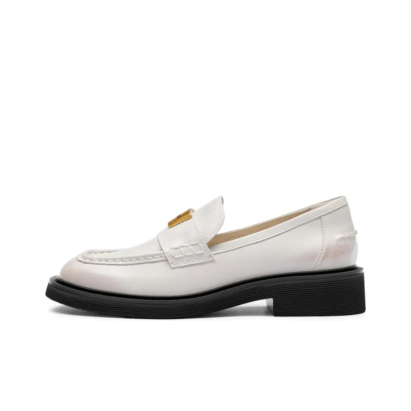 Staccato Small Gold Brick Jazz Loafers 3.5cm Women's-4