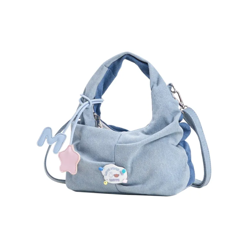 Miffy Denim Handbag Shoulder Bag Women's Yellow/Blue-11