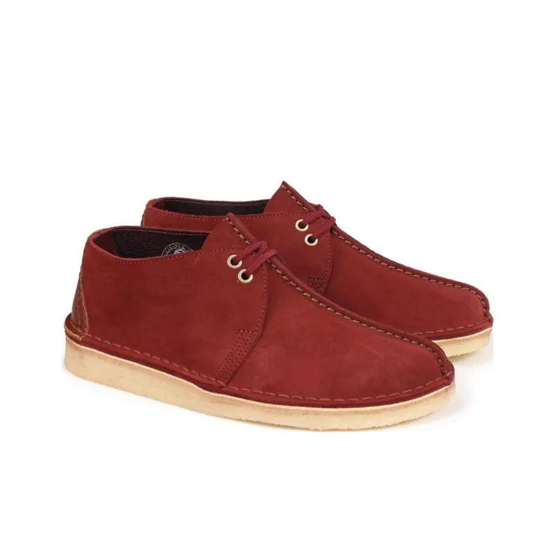 Clarks Desert Trek Casual Shoes Men's Burgundy-3