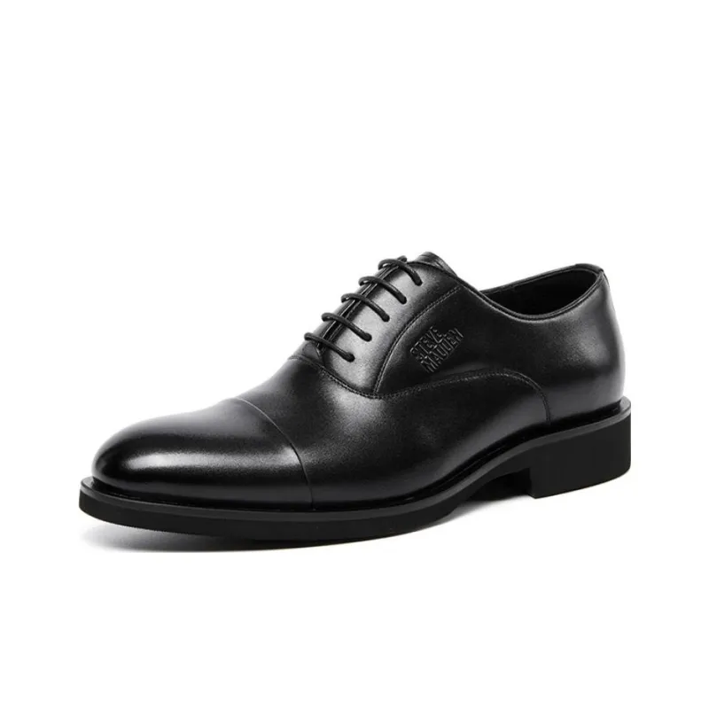 STEVE MADDEN Dress Shoes Men Low Top Black/Dark Coffee-1