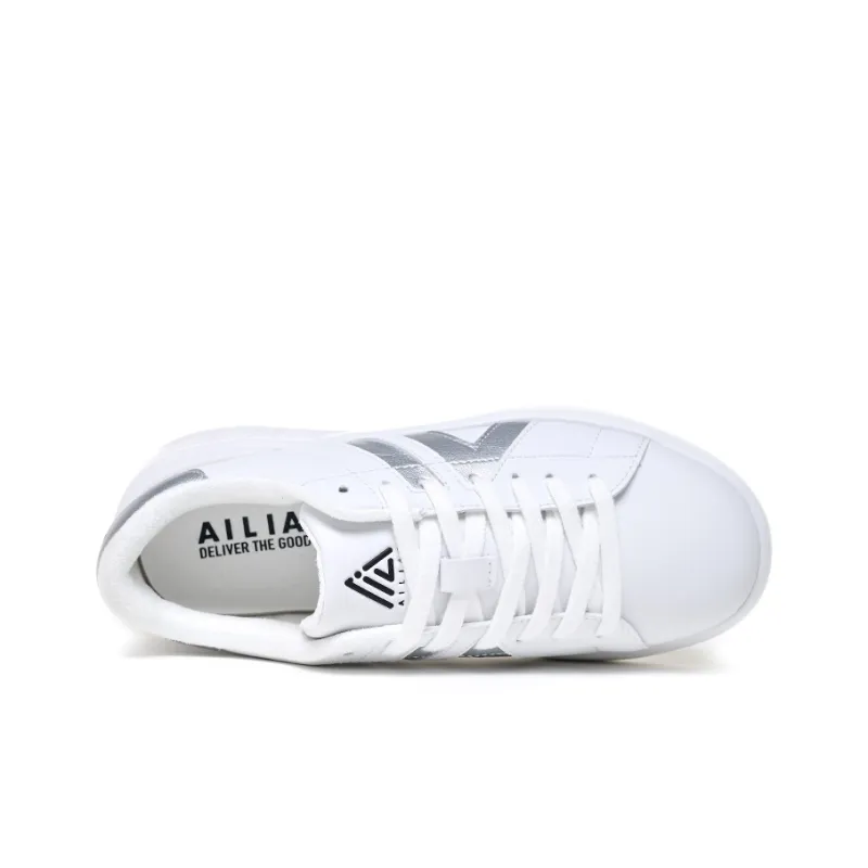 AILIAI Ailei Height Increasing Lightweight Slip Resistant Low Top White Sneakers Unisex White-2