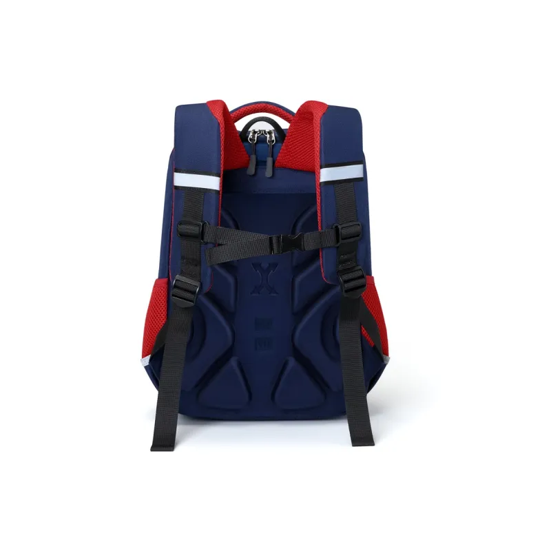 V.NINE Fabric Backpack Backpack Large Size Unisex Cambridge Blue & Red/Pink-2