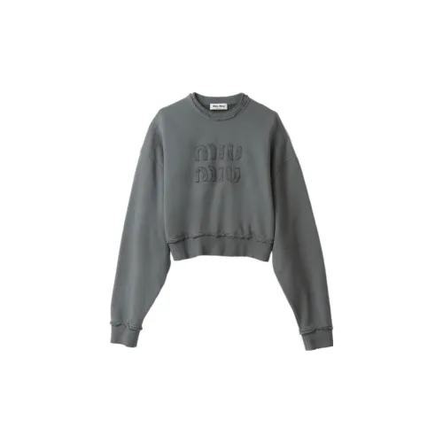 MIU MIU Sweatshirts Women's Iron Gray