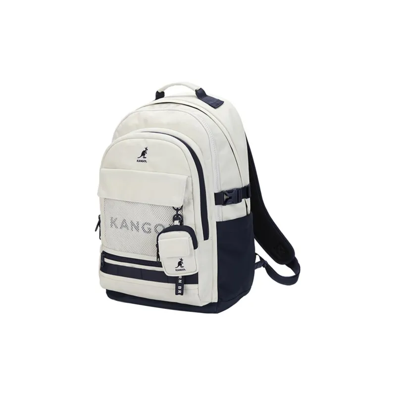 KANGOL Nylon Backpack Unisex Gray White-1