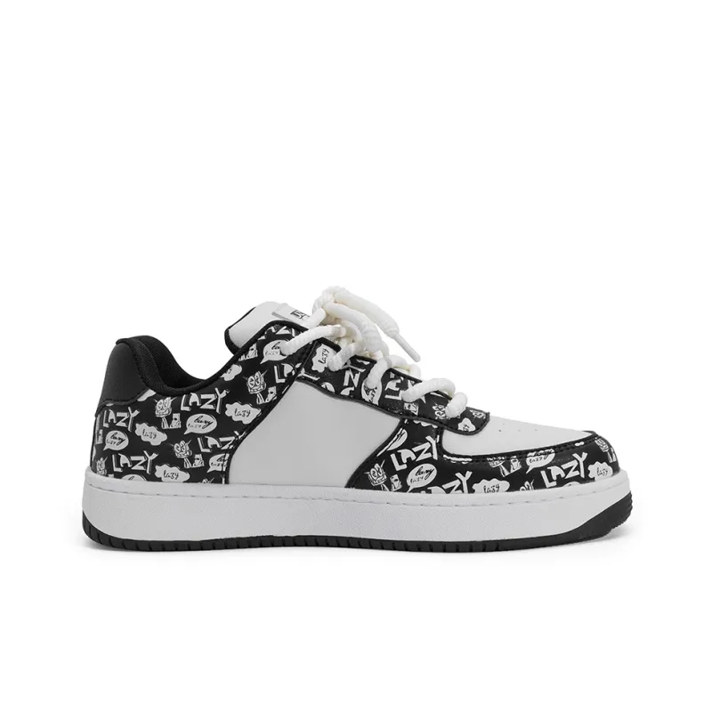 LAZY BONS Anti Slip Wear Resistant Low Top Skateboard Shoes Unisex-14