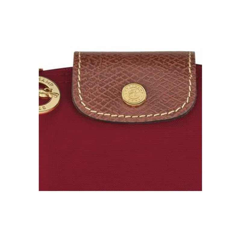 LONGCHAMP Le Pliage Canvas Cow Leather Polyamide Canvas Bag Coin Purse Women's Red-2