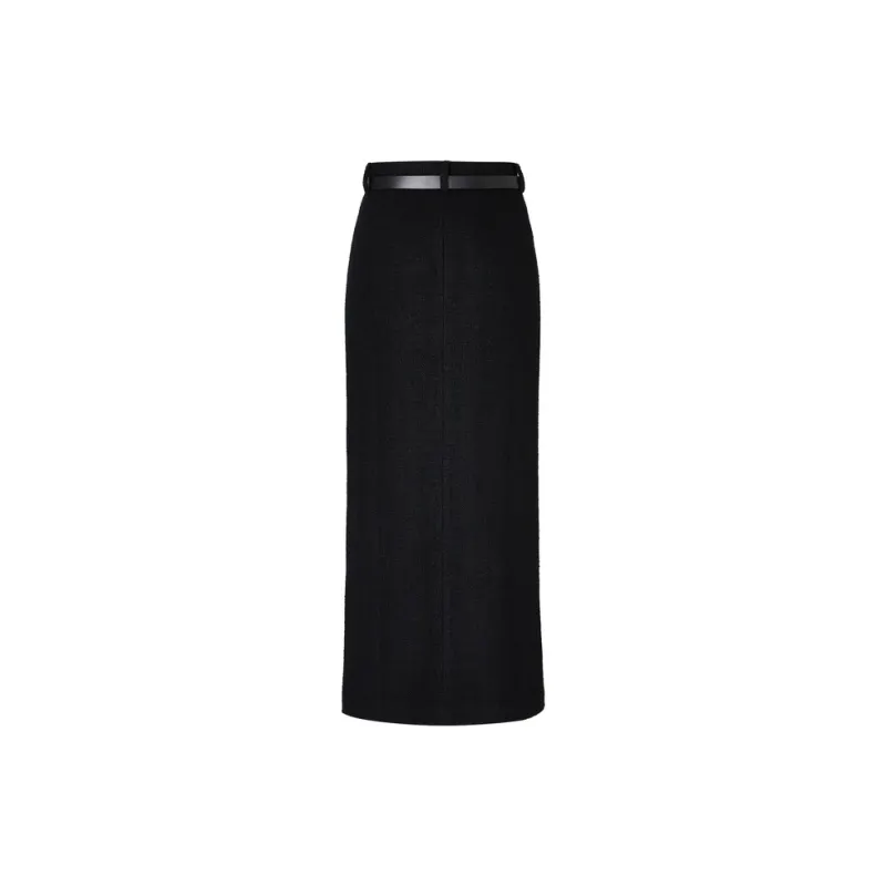 MOCO Casual Long Skirts Women's Black-1