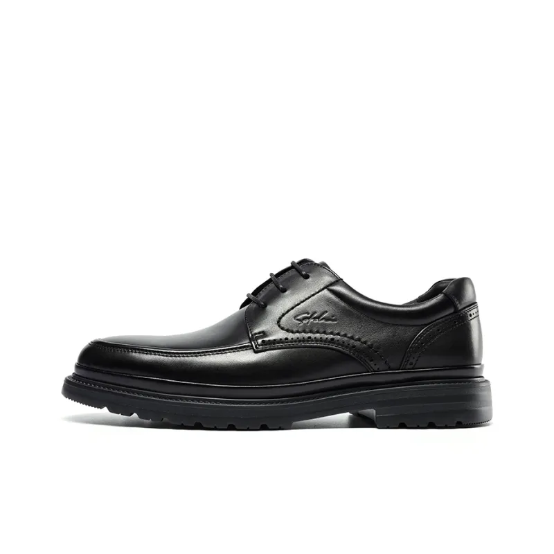 Satchi Business Leather Shoes Men's Black 4CM-0
